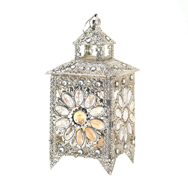 13.5" Crown Jewels Candle Lantern