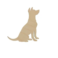 Essentials by Leisure Arts Flat Wood Dog, 24ct.