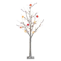 4ft. Pre-Lit Artificial Valentine's Day Twig Tree with 48 Heart Shaped LED Lights and Red Berries