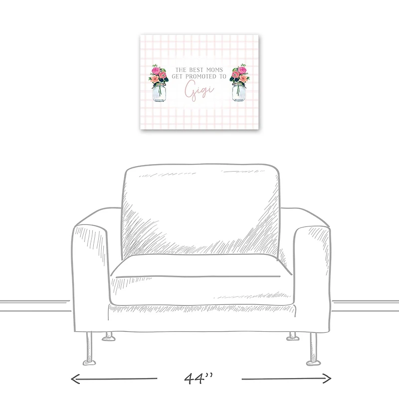 The Best Moms Get Promoted to Gigi Canvas Wall Art