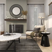 Black Metal Accent Table with Bell Shaped Base