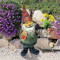 Design Toscano 17" Dagobert with Gifts Garden Gnome Statue