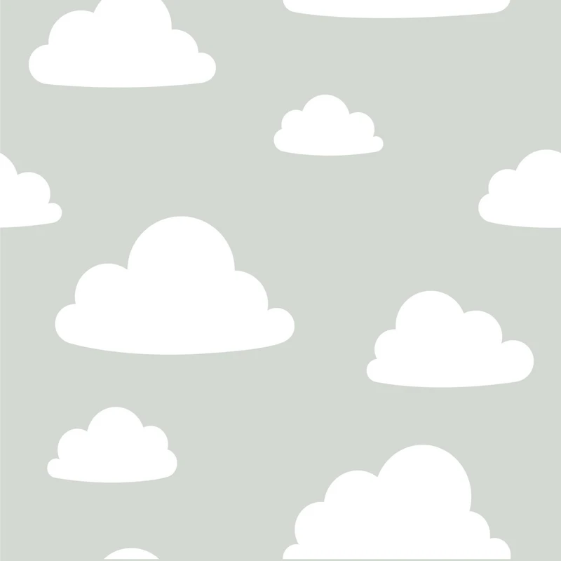 NuWallpaper Clouds Gray Peel & Stick Wallpaper
