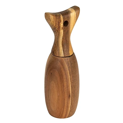 Hello Honey® 7.75" Natural Acacia Wood Fish Tail Shaped Pepper Mill