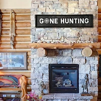 36" Gone Hunting Wood Novelty Wall Sign