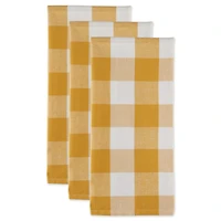 DII® Honey Gold Buffalo Check Dish Towels, 3ct.