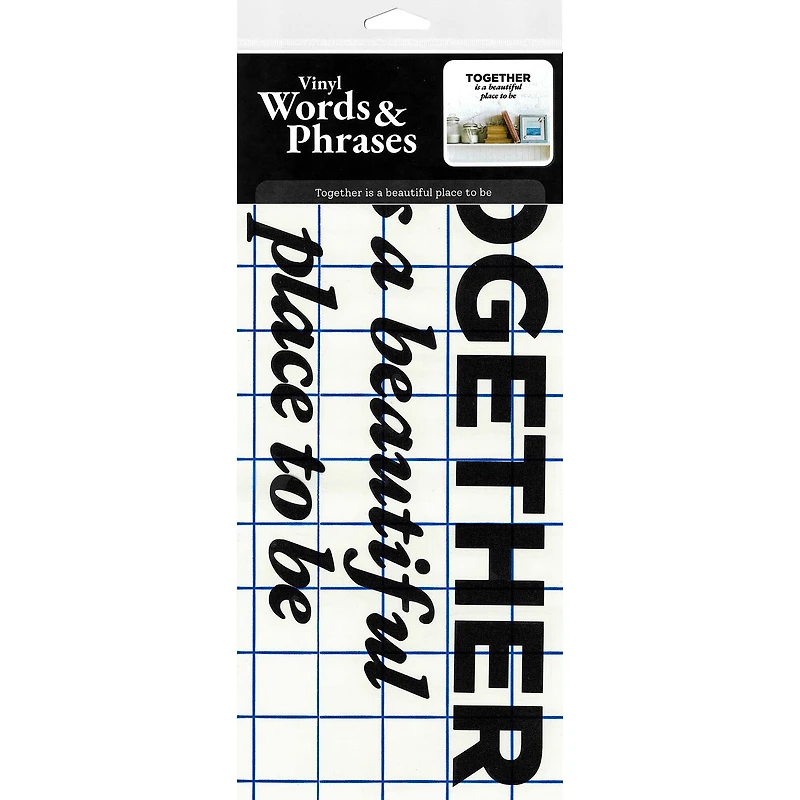 Leisure Arts® Vinyl Matte Black Together Is a Beautiful Place Decal