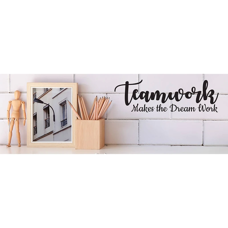 Leisure Arts® Vinyl Matte Black Teamwork Makes the Dream Work Decal