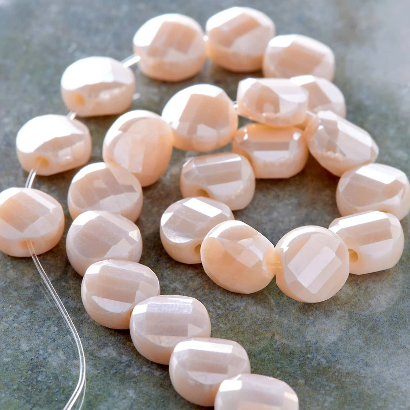 12 Pack: Silverite Champagne Glass Round Beads, 8mm by Bead Landing™