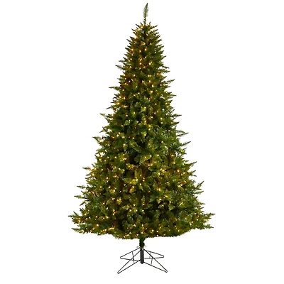 9ft. Pre-Lit Vermont Spruce Artificial Christmas Tree, Color Changing LED Lights