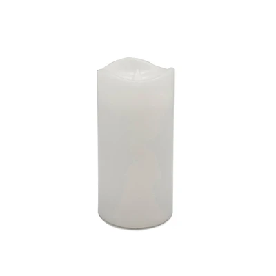 6 Pack: White Glowing Flame LED Wax Pillar Candle by Ashland