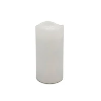 6 Pack: White Glowing Flame LED Wax Pillar Candle by Ashland
