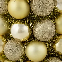 15.75" 3-Finish Shatterproof Ball Christmas Tree with Tinsel