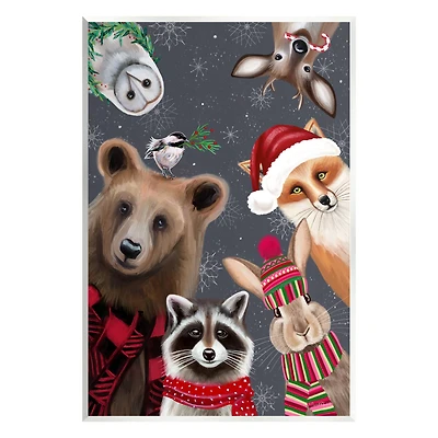 Stupell Industries Cozy Woodland Creatures Patterned Wall Plaque Art