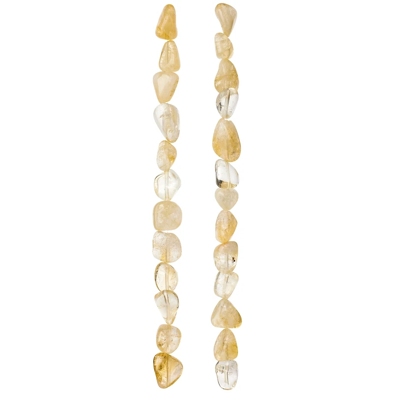12 Pack: Citrine Chunk Beads by Bead Landing™