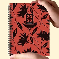 2026 Electric Red Medium Weekly Monthly Planner