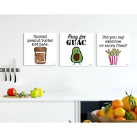 Stupell Industries Exercise or Extra Fries Wooden Wall Plaque