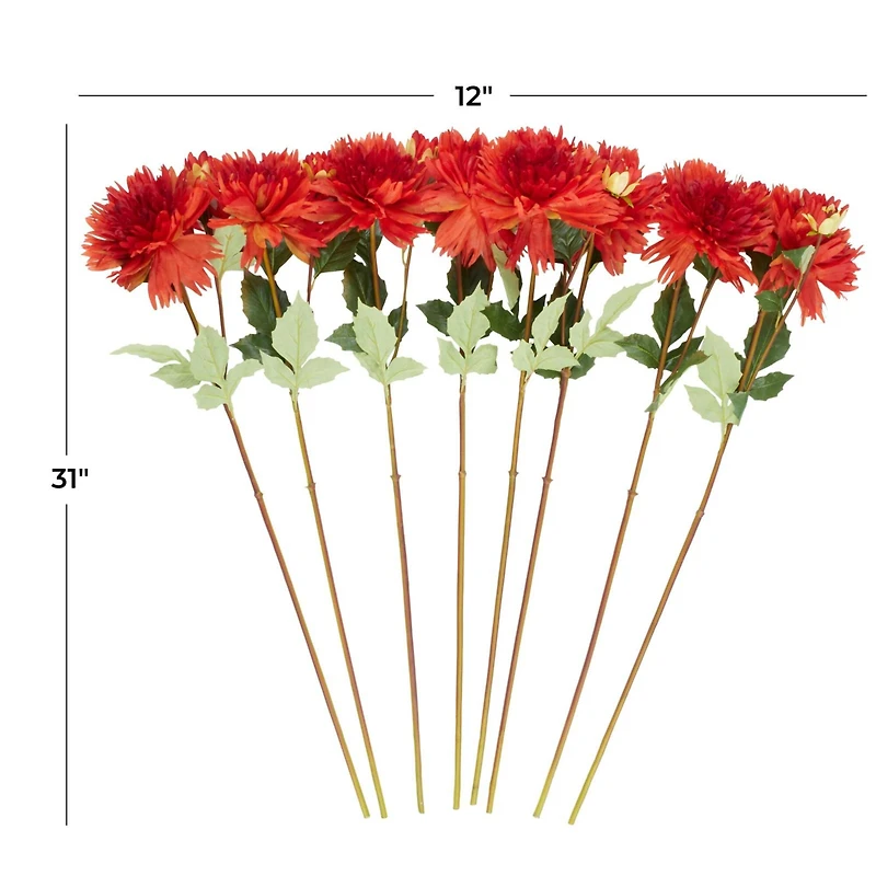 31" Red Dahlia Artificial Flower Stem, 8ct.