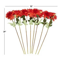 31" Red Dahlia Artificial Flower Stem, 8ct.