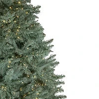 7.5ft. Pre-Lit Full Spruce Artificial Christmas Tree, Clear LED Lights