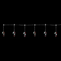 6ct. Red & White LED Candy Cane Curtain Lights by Ashland®