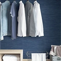 InHome Avery Weave Navy Peel & Stick Wallpaper