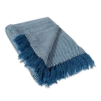 DII® Blue Luxury Chevron Throw