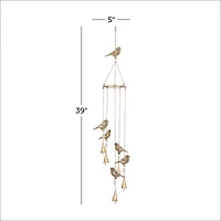 39" Gold Bird Metal Eclectic Windchime