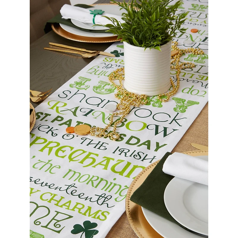 DII® 72" St Patrick's Day Print Table Runner