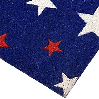 Patriotic Red, White & Blue Star Outdoor Doormat