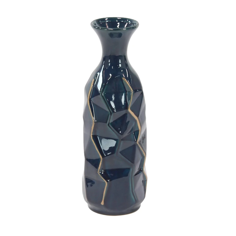 Blue Stoneware Modern Vase