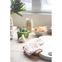 Hello Honey® Plaid Cotton Napkins With Embroidered Edge, 4ct.
