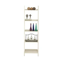 White Wood Traditional Shelving Unit, 69 " x 20 " x 14 "
