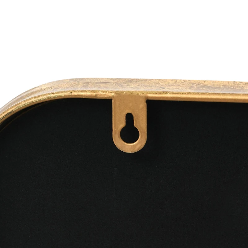 Hello Honey® Brass Finish Square Metal Framed Wall Mirror