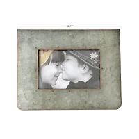 Hello Honey® Galvanized 2-Sided Horizontal 3" x 5" Standing Picture Frame