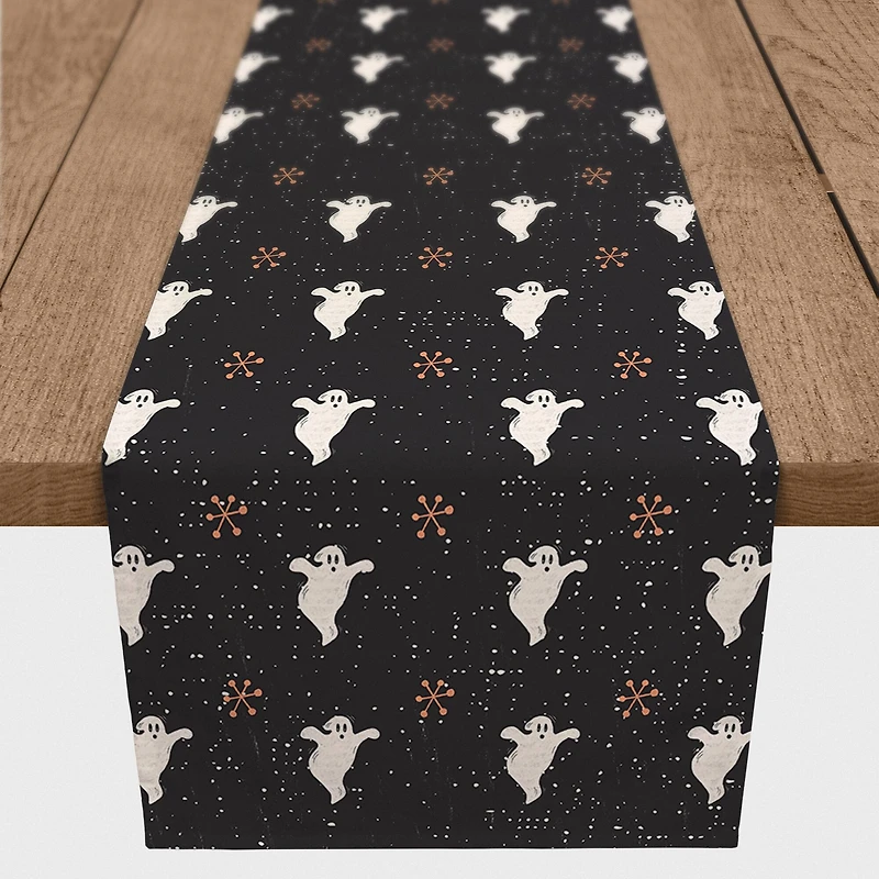 90" Retro Ghosts Poly Twill Table Runner