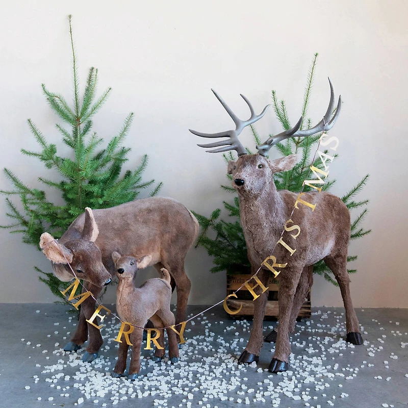 Hello Honey® 55" Brass Finish Merry Christmas Metal Garland