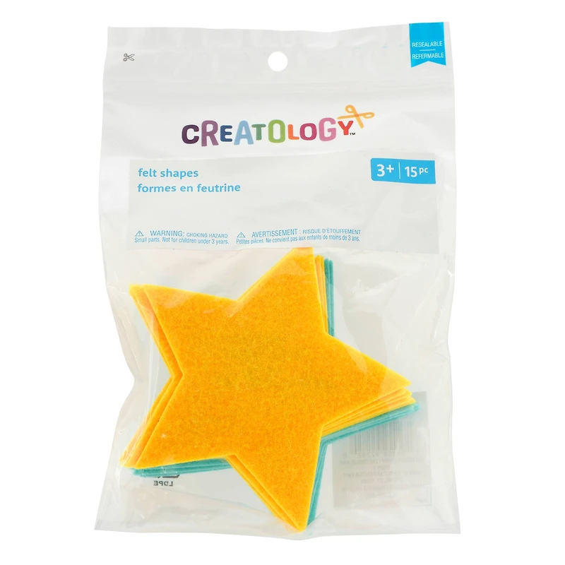 Blue & Yellow Star Felt Shapes, 15ct. by Creatology™