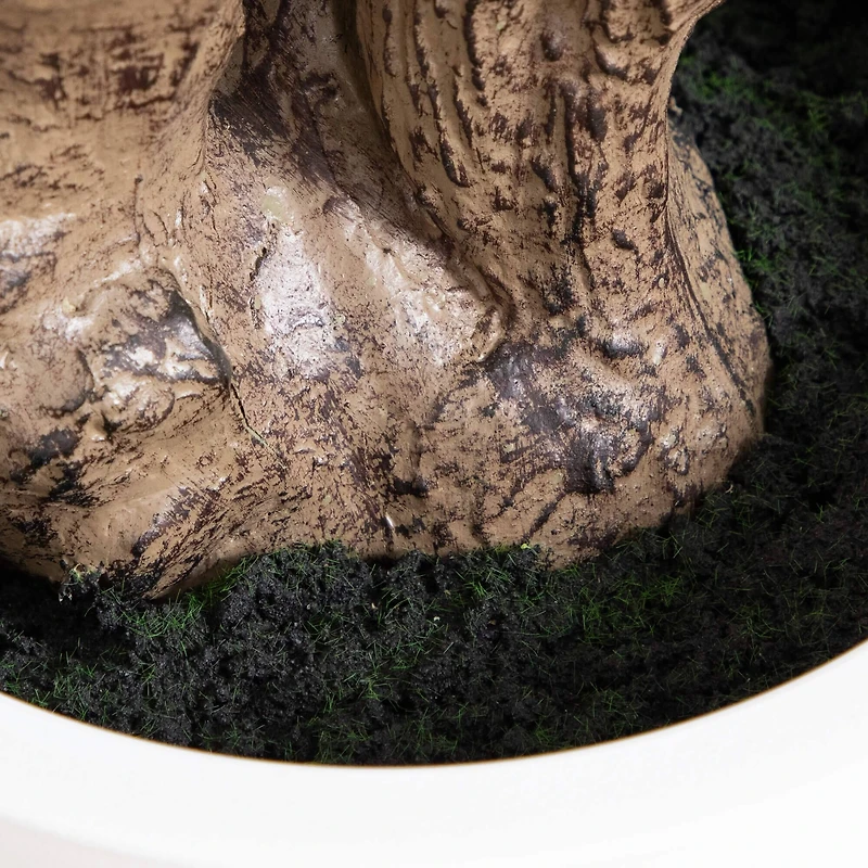 6ft. Artificial Audrey Ficus Leaf Tree in White Decorative Planter