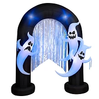 9ft. Airblown® Halloween Inflatable Ghost Archway with Flickering Black Lights & Metallic Streamers