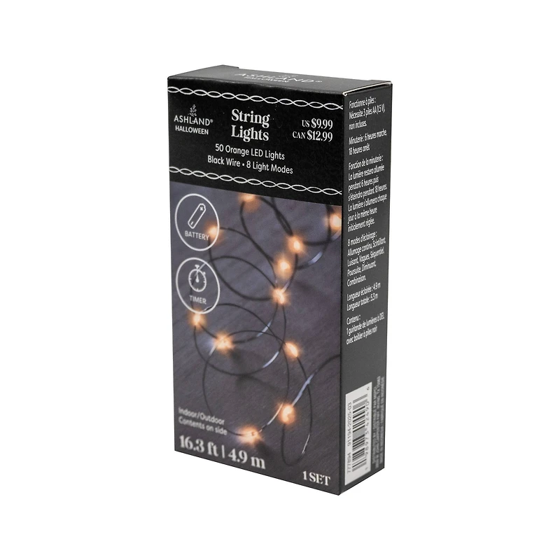 50ct. Orange LED String Lights by Ashland®