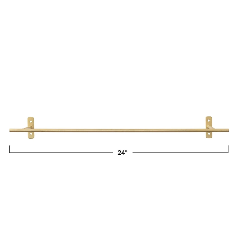 Hello Honey® Matte Brass Finish Modern Metal Hanging Bar
