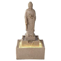 Design Toscano 23.5" Earth Witness Buddha Illuminated Garden Fountain