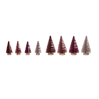 Hello Honey® Burgundy & Pink Sisal Bottle Brush Tree with Wood Base Set