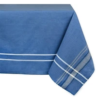 DII® 70" Round Blue French Chambray Tablecloth