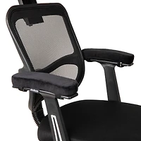 Mind Reader Air-Cloud Memory Foam Armrest Pads, Office & Gaming Chair Arm Rests, Elbow Support with Washable Cover, Black