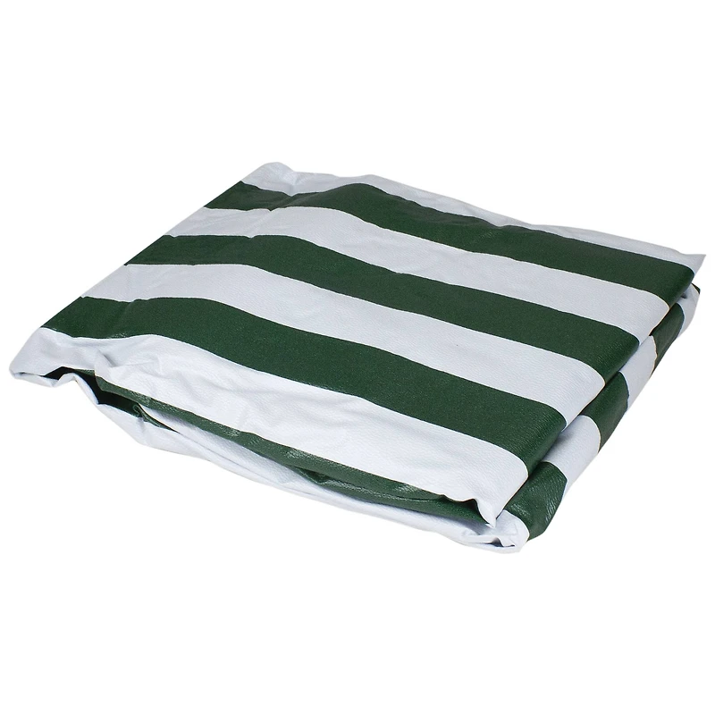 81" Green & White Stripes Reversible Lounge Chair Cover