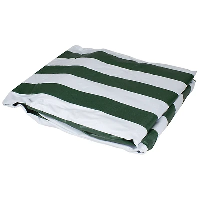 81" Green & White Stripes Reversible Lounge Chair Cover