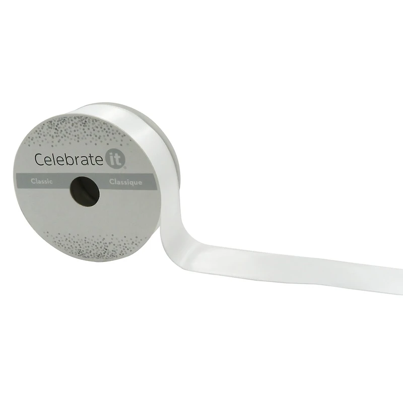 1.5'' x 15yd. Double Faced Satin Wired Ribbon by Celebrate It®