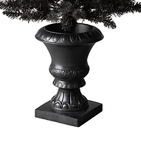 4ft. Pre-Lit Black Artificial Halloween Tree, LED Orange Lights